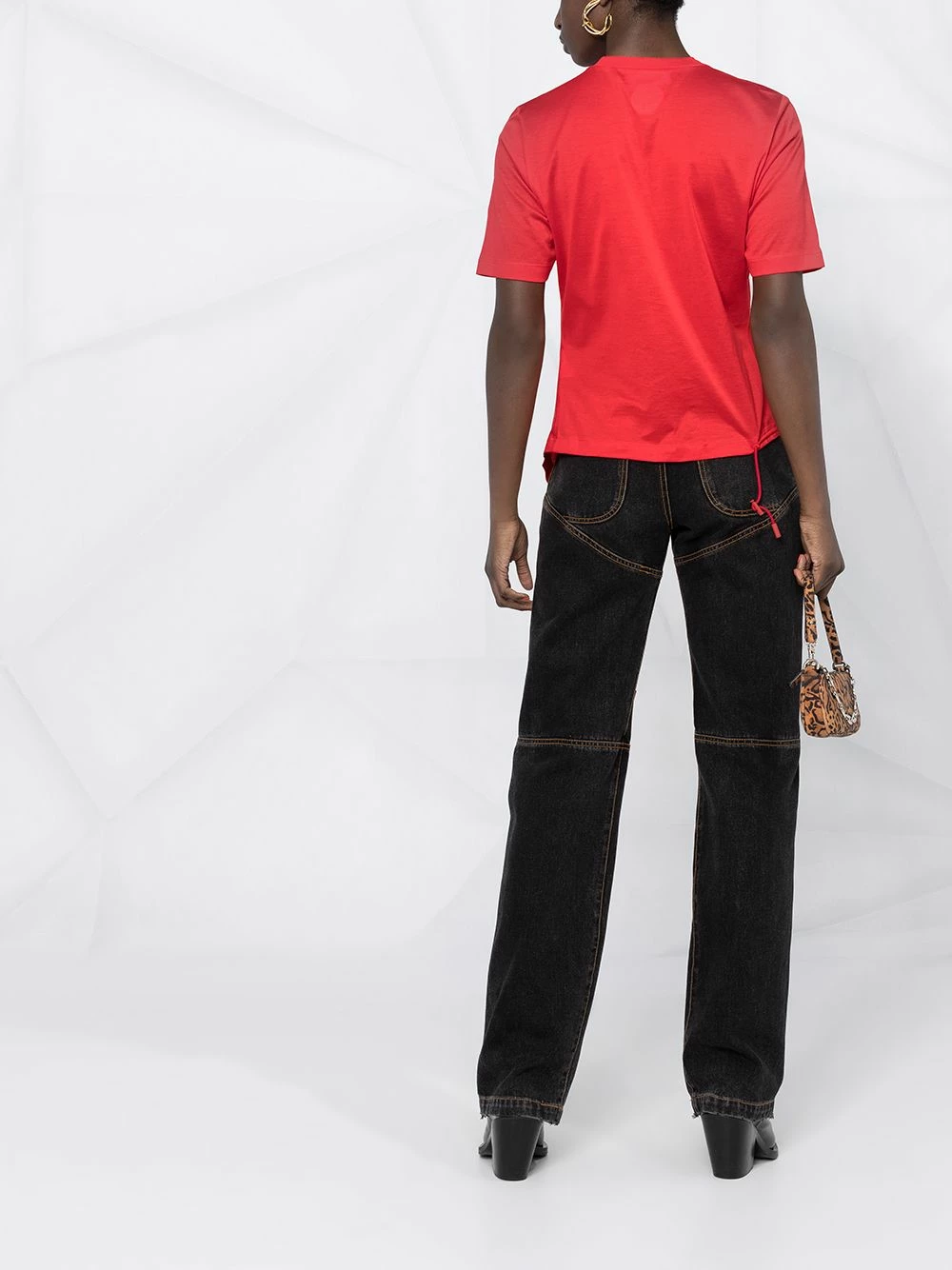 Dsquared2 T shirt à ourlet asymétrique Réduction t-shirts & jerseys femme 6 Dsquared2 t-shirt à ourlet asymétrique