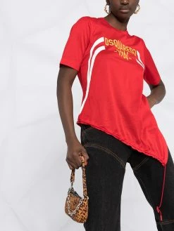 Dsquared2 T shirt à ourlet asymétrique Réduction t-shirts & jerseys femme 12 Dsquared2 t-shirt à ourlet asymétrique