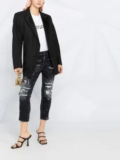 Dsquared2 jean court à effet usé