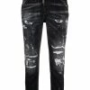 Dsquared2 jean court à effet usé