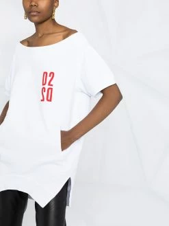 Dsquared2 sweat à logo imprimé et manches courtes