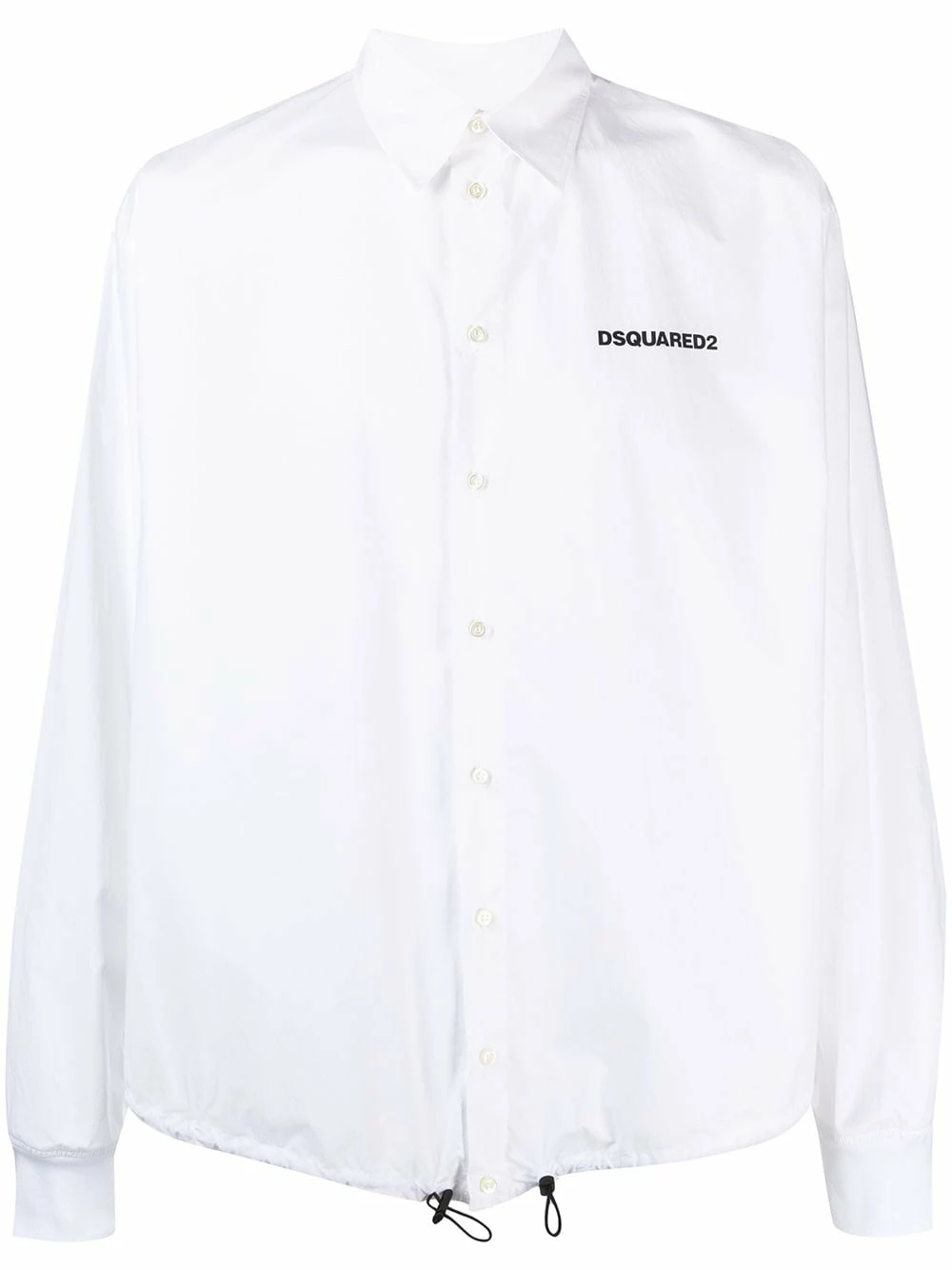 Vendre-Réclame Dsquared2 Chemise à ourlet à lien de resserrage chemises homme 3 Dsquared2 chemise à ourlet à lien de resserrage