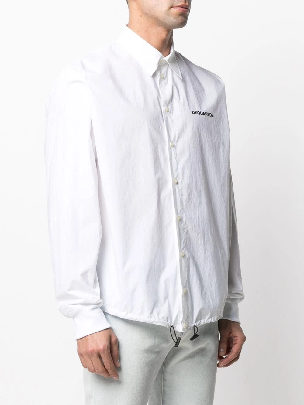 Vendre-Réclame Dsquared2 Chemise à ourlet à lien de resserrage chemises homme 5 Dsquared2 chemise à ourlet à lien de resserrage