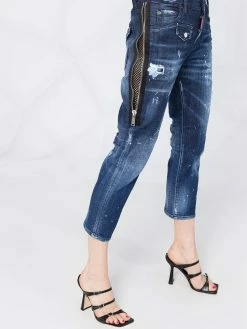 Dsquared2 jean court à effet usé