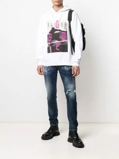 Dsquared2 jean slim à effet déchiré