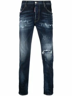 Dsquared2 jean slim à effet déchiré