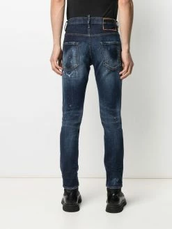 Dsquared2 jean slim à effet déchiré