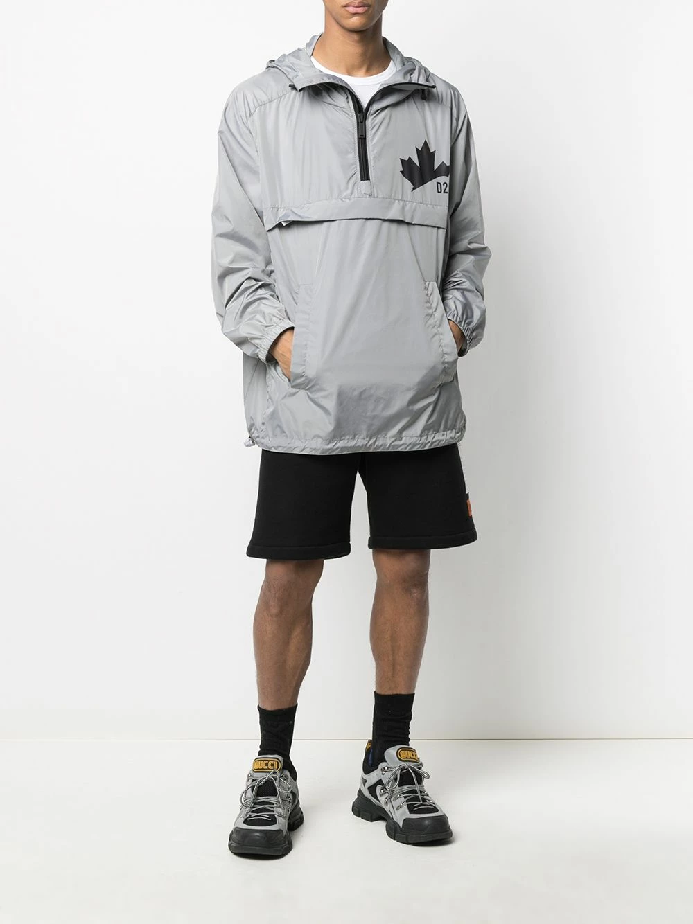 Authentique 100% Dsquared2 Coupe vent à logo imprimé coupe-vents & vestes de sport homme 4 Dsquared2 coupe-vent à logo imprimé