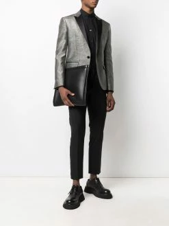 Dsquared2 blazer métallisé à finitions en satin