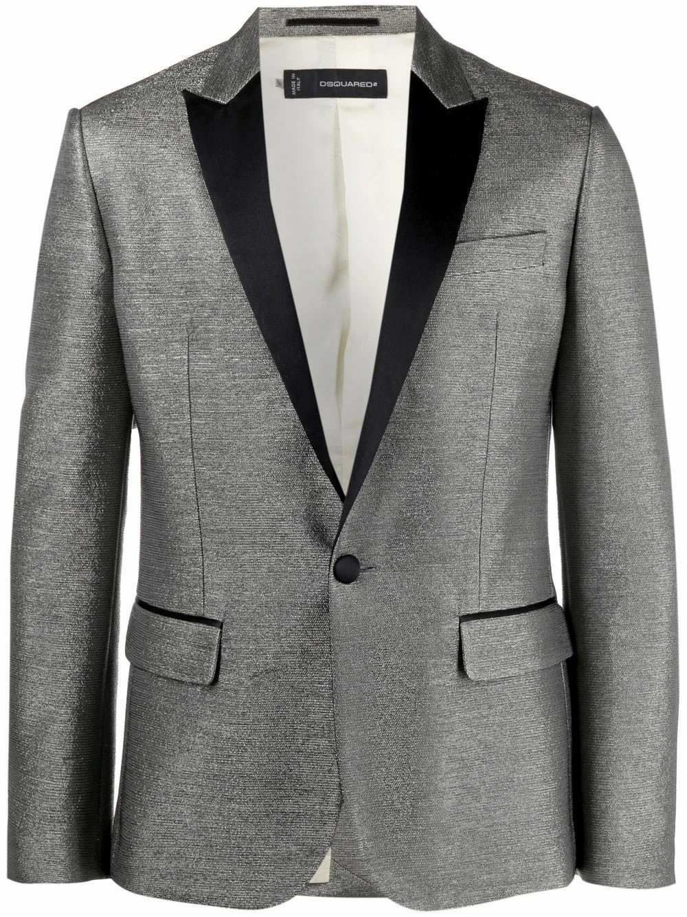 Authentique 100% Dsquared2 Blazer métallisé à finitions en satin vestes homme 3 Dsquared2 blazer métallisé à finitions en satin