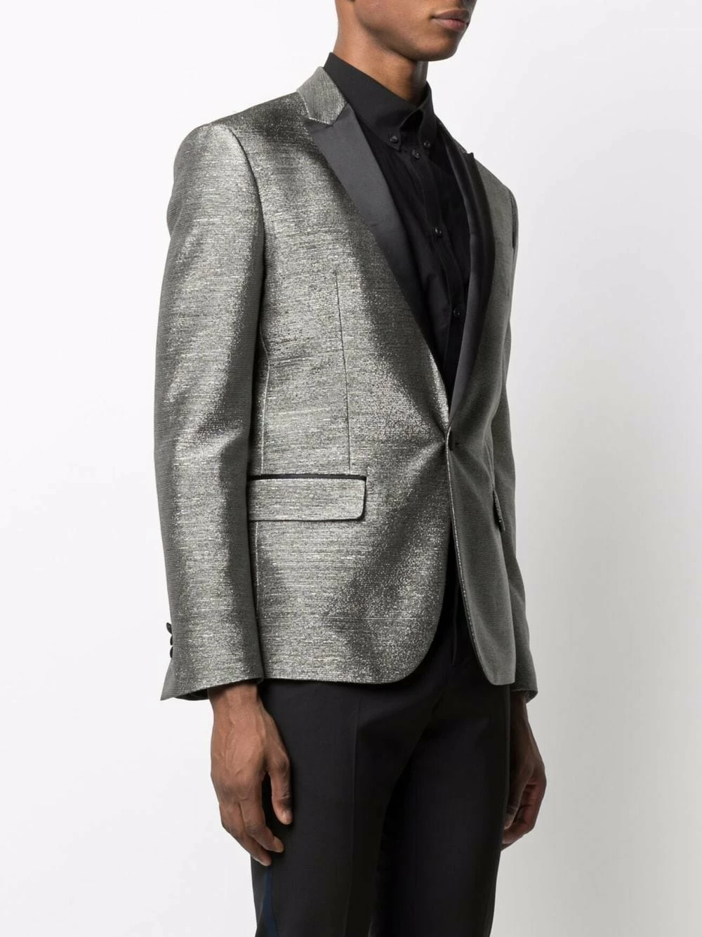 Authentique 100% Dsquared2 Blazer métallisé à finitions en satin vestes homme 5 Dsquared2 blazer métallisé à finitions en satin