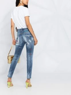 Dsquared2 jean skinny à broderies