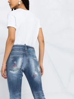 Dsquared2 jean skinny à broderies