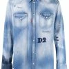 Dsquared2 chemise en denim à effet usé