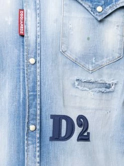 Dsquared2 chemise en denim à effet usé