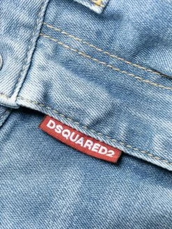 Dsquared2 jean court à ornements en cristal