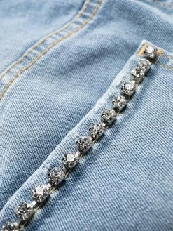 Dsquared2 jean court à ornements en cristal