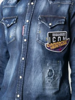 Dsquared2 chemise en jean à patch logo