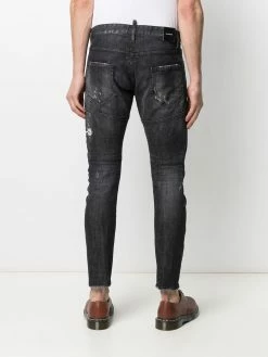Dsquared2 jean skinny à effet usé
