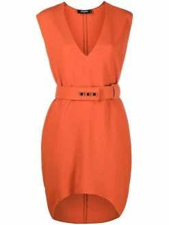 Dsquared2 robe ceinturée à col v