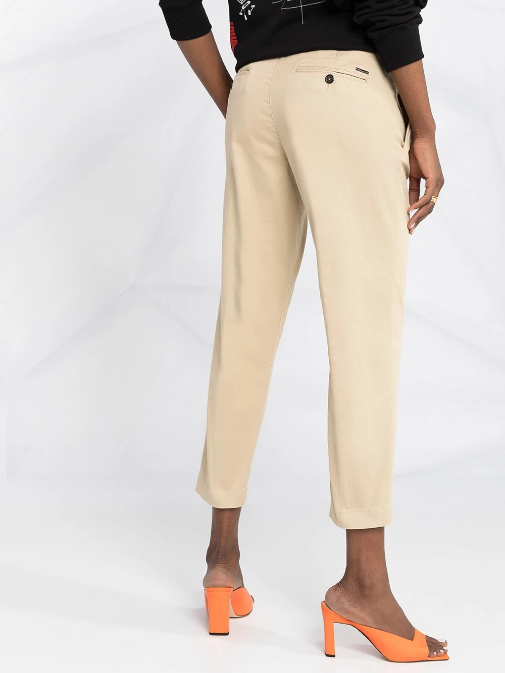 Meilleure qualité Dsquared2 Pantalon court à taille mi haute pantalons raccourcis femme 5 Dsquared2 pantalon court à taille mi-haute