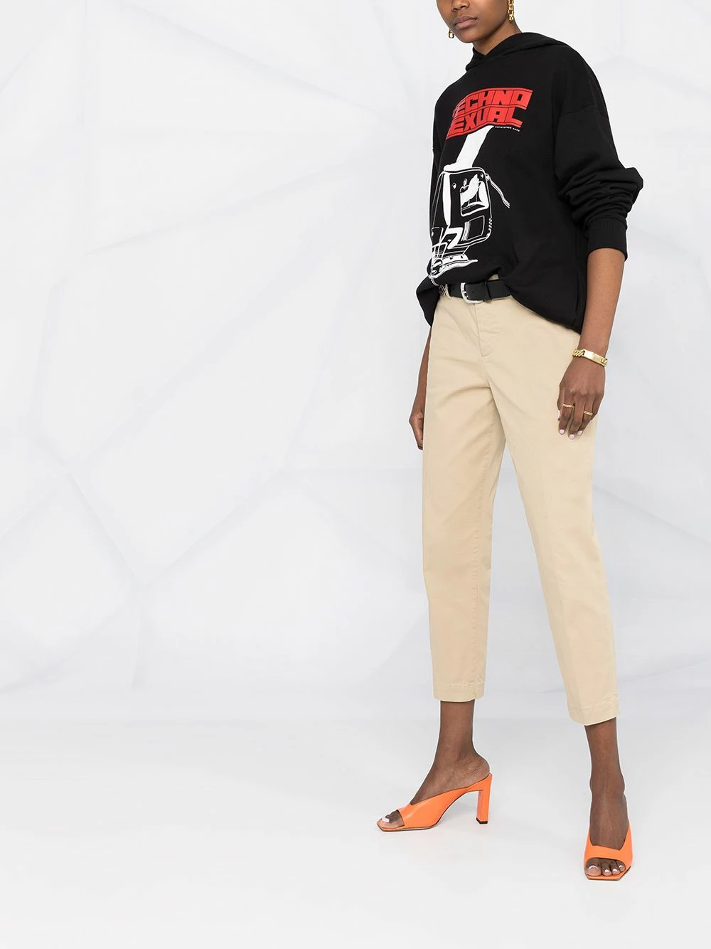 Meilleure qualité Dsquared2 Pantalon court à taille mi haute pantalons raccourcis femme 6 Dsquared2 pantalon court à taille mi-haute