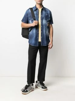 Dsquared2 chemise en jean à effet délavé