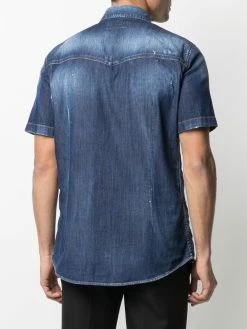 Dsquared2 chemise en jean à effet délavé