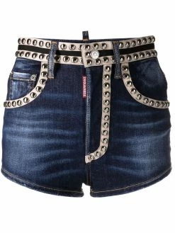 Dsquared2 short en jean à détails de clous