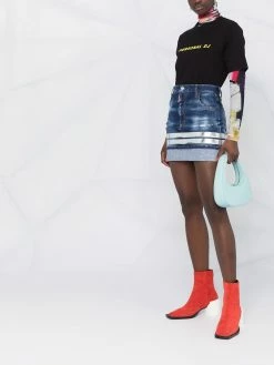 Dsquared2 minijupe en jean à rayures