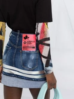 Dsquared2 minijupe en jean à rayures