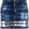Dsquared2 minijupe en jean à rayures