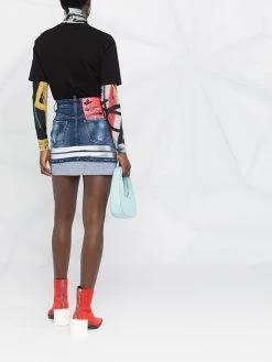 Dsquared2 minijupe en jean à rayures