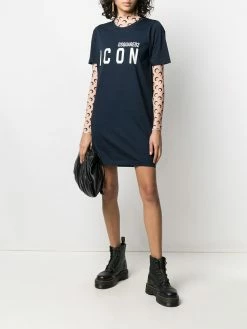 Dsquared2 robe à imprimé Icon et manches courtes