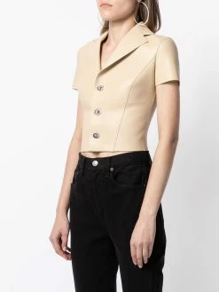 Dsquared2 veste en cuir à manches courtes