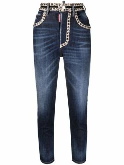 Dsquared2 jean court à détails de clous