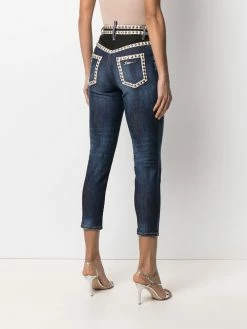 Dsquared2 jean court à détails de clous