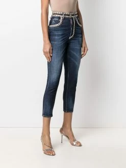 Dsquared2 jean court à détails de clous