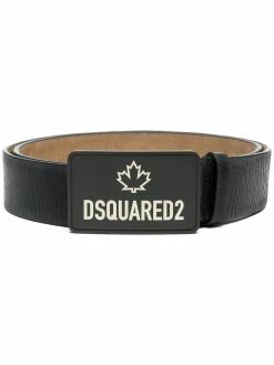 Dsquared2 ceinture en cuir à logo imprimé