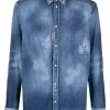 Dsquared2 chemise en jean à effet usé
