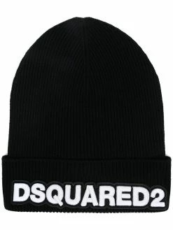 Dsquared2 bonnet nervuré à logo brodé