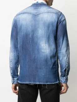 Dsquared2 chemise en jean à effet usé