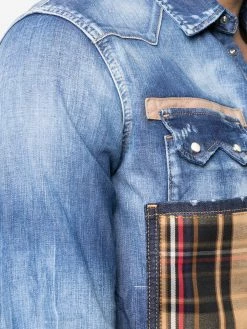 Dsquared2 chemise en jean à effet usé