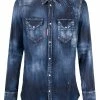 Dsquared2 chemise en jean à effet délavé