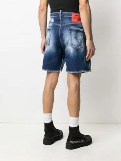 Dsquared2 short en jean à effet délavé