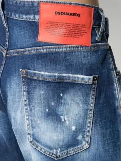 Dsquared2 short en jean à effet délavé