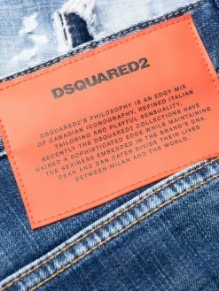 Dsquared2 short en jean à effet délavé