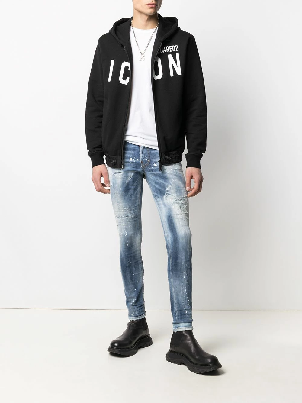 Dsquared2 Faible Prix Hoodie à fermeture zippée hoodies homme 4 Dsquared2 hoodie à fermeture zippée