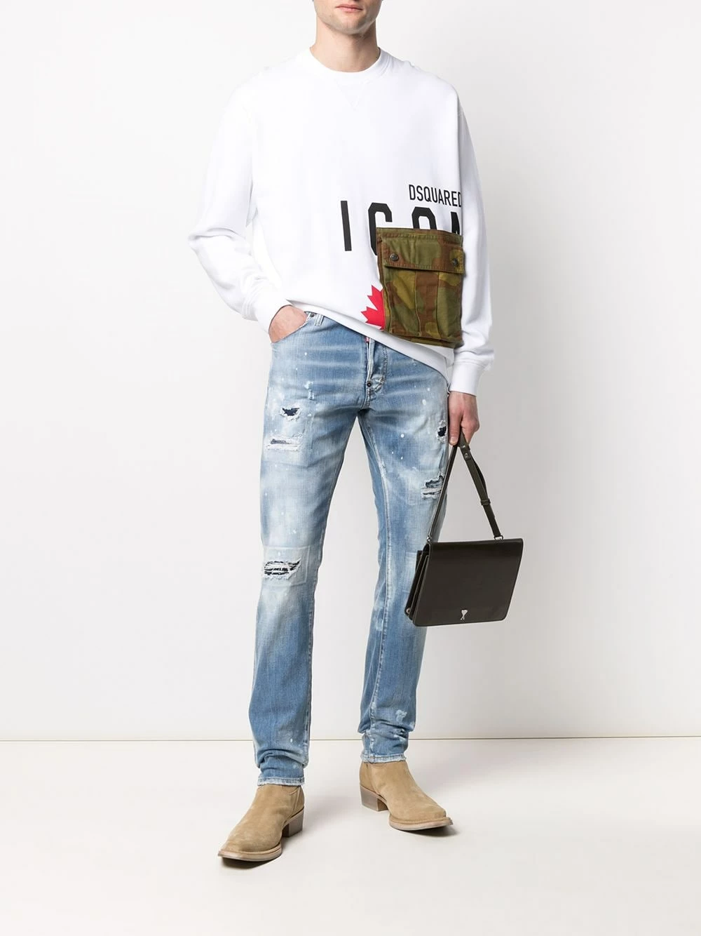 Dsquared2 Prix Allégé Sweat à logo imprimé sweats homme 4 Dsquared2 sweat à logo imprimé