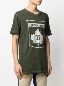 Dsquared2 t-shirt à imprimé feuille d'érable